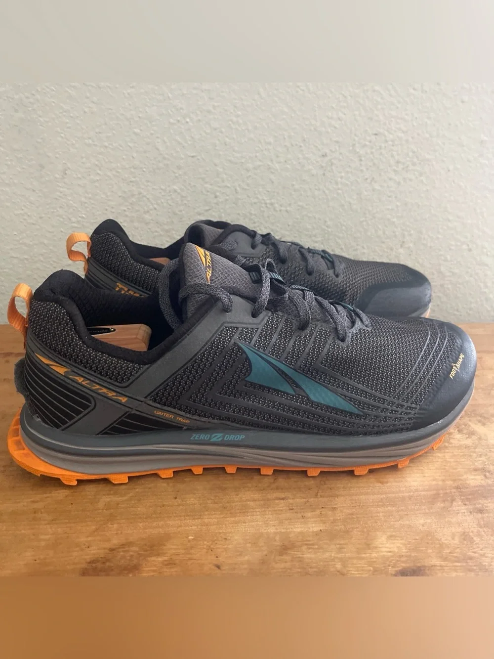 Altra Timp Men's Running Zero Drop Gray Orange Athletic Trail Sneakers Sz 12.5